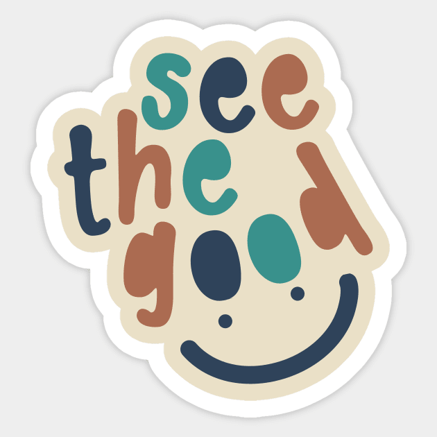 See the Good with Smiley Face Sticker by Unified by Design